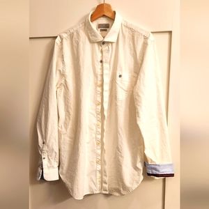 Zara Man Men's Button Down Shirt - White Slim Fit - XL